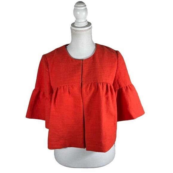 Ann Taylor Loft Orange Boucle Jacket - Picture 1 of 8